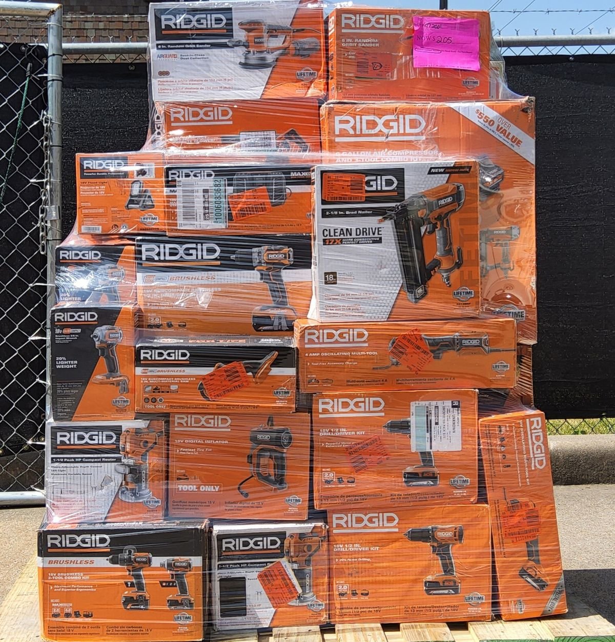 Ridgid tool pallets for sale